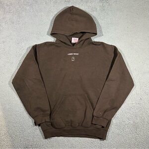 Lonely Ghost Hoodie Text Me When You Get Home Small Brown Sweatshirt Women #1354